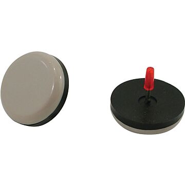 Shepherd Hardware 9469 Furniture Pad, Round, 7/8 in Dimensions, Polyethylene (Black/Tan - 8pk)