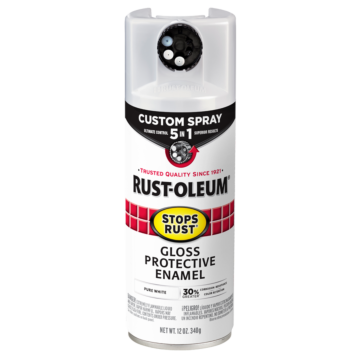 Rustoleum Protective Enamel Custom 5-in-1 Spray (Gloss - Pure White) 12 oz