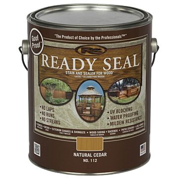 Ready Seal 112 Stain and Sealer, Natural Cedar, 1 gal, Can