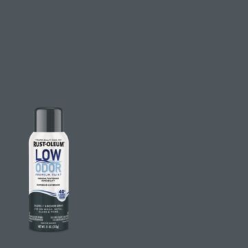 Rust-Oleum Low Odor Water-Based Spray Paint (Gloss - Anchor Gray) 11 oz
