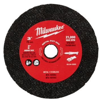 Milwaukee 3" Metal Cut Off Wheel 3PK
