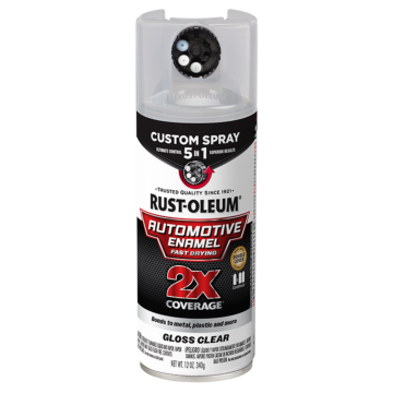 Rustoleum 2X Automotive Enamel Custom 5-in-1 Spray (Gloss - Clear) 12 oz