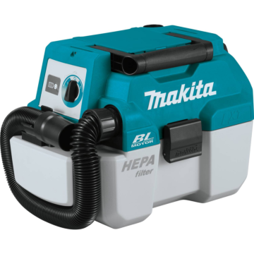 Makita 18V LXT® Lithium-Ion Brushless Cordless 2 Gallon HEPA Filter Portable Wet/Dry Dust Extractor/Vacuum, Tool Only