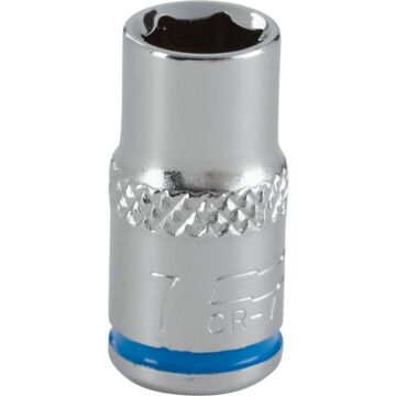 Channellock 1/4 In. Drive 7 mm 6-Point Shallow Metric Socket