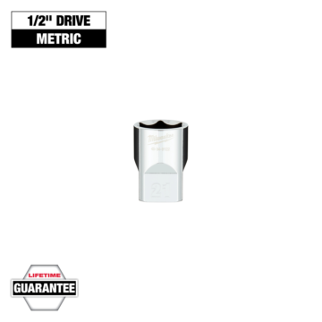 Milwaukee 1/2" Drive 21MM Metric 6-Point Socket with FOUR FLAT™ Sides