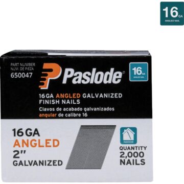 Paslode 1-1/2 In. 16-Gauge 20 Degree Galvanized Finish Nails (2000 Ct.)
