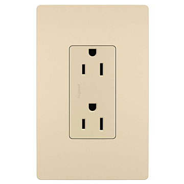 Pass & Seymour radiant® Tamper-Resistant Outlet, Ivory