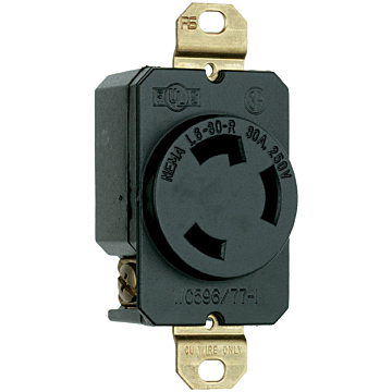 Pass & Seymour Turnlok® Spec Grade Locking Devices, 30A Single Receptacle