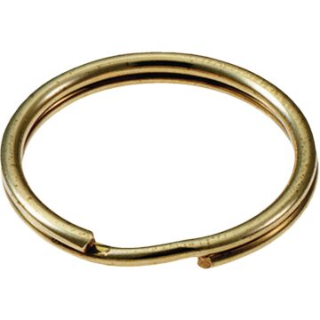 Lucky Line Tempered Steel Brass-Plated 1 In. Key Ring (2-Pack)