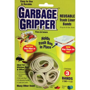 Garbage Gripper Garbage Bag Holder Band (3-Pack)