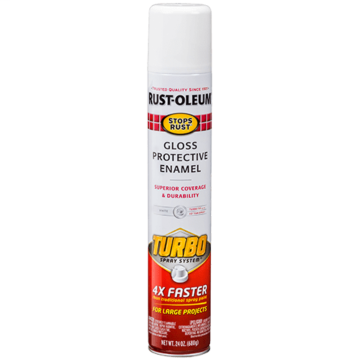 Stops Rust® Spray Paint and Rust Prevention - Turbo Spray Protective Enamel - 24 oz. Spray - Gloss White