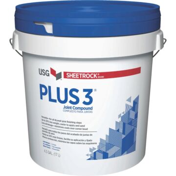 Sheetrock Plus 3 Pre-Mixed 4.5 Gal. Pail Lightweight All-Purpose Drywall Joint Compound