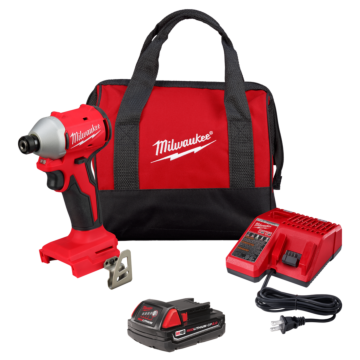 MIlwaukee M18™ Compact Brushless 1/4" Hex Impact Driver Kit
