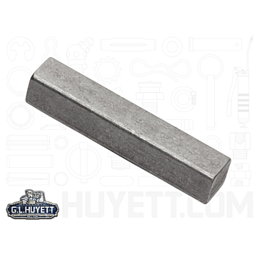 Huyett Machine Key 1/2" x 1/2" x 2-1/2" Form B Carbon Steel Plain Undersized ANSI B17.1