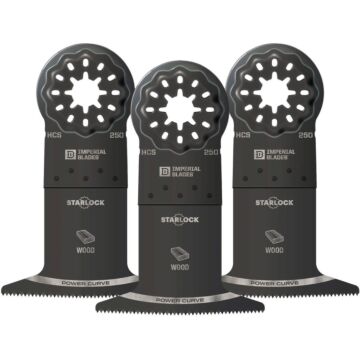 Imperial Blades Starlock 2-1/2 In. High Carbon Steel Standard Power Curve Wood Oscillating Blade (3-Pack)