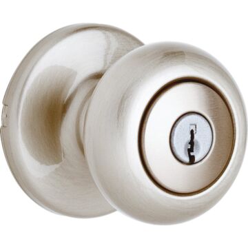 Kwikset Cove Satin Nickel Entry Door Knob 