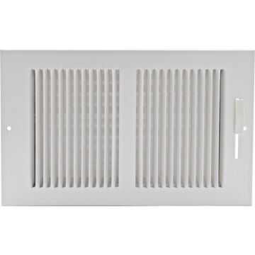 Imperial 12 In. x 6 In. White Wall Register