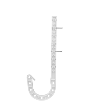 OATEY Oatey® 2 in. X 7- 1/2 in. DWV J-Hook - White (4 In Polybag)