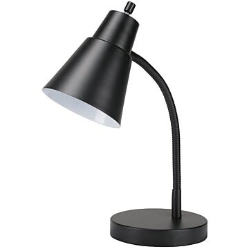 Boston Harbor TL-TB-170-BK-3L Flexible Desk Lamp, 120 V, 60 W, 1-Lamp, CFL Lamp, Black Fixture, Black