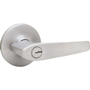Kwikset Delta Entry Door Lever, Satin Chrome