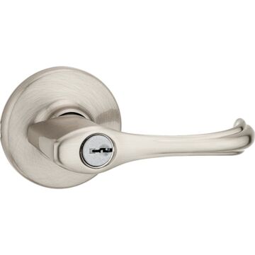 Kwikset Satin Nickel Dorian Entry Door Lever 