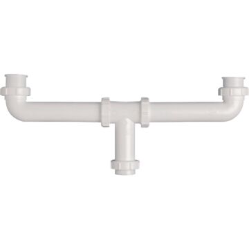 Do it Best Keeney 1-1/2 In. x 16 In. White Polypropylene Center Outlet Waste