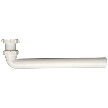 Plumb Pak PP66-9W Drain Tube, 1-1/2 in, 15 in L, Slip Joint, Polypropylene, White