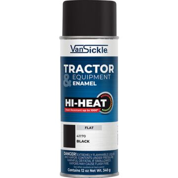 Van Sickle Hi-Heat Tractor & Equipment Enamel Spray (Flat - Black) 12 oz