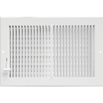 Home Impressions Steel Wall Register (White) 6 in. x 10 in.
