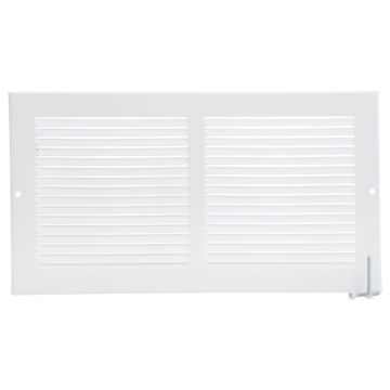 Imperial 12-in x 6-in Return Air Sidewall Grille, Steel, White