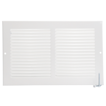 Imperial 10-in x 6-in Return Air Sidewall Grille, Steel, White