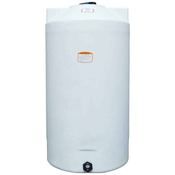 Norwesco 50 gal Polyethylene White Vertical Storage Tank