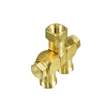 TeeJet 1/4" Female NPT Double Swivel Brass Nozzle Body