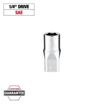 Milwaukee 1/4" Drive 9/32" SAE Socket with FOUR FLAT™ Sides