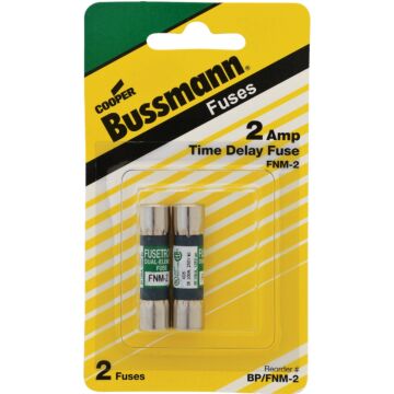 Bussmann 2A Fusetron FNM Cartridge General Purpose Time Delay Cartridge Fuse (2-Pack)
