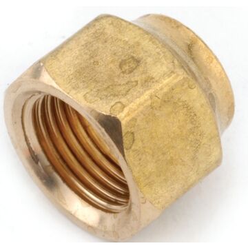 Anderson Metals 754018-10 Nut, 5/8 in, Flare, Brass