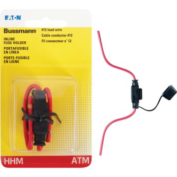 Bussmann 30-Amp #12 ATM In-Line Blade Fuse Holder