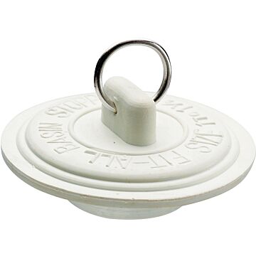 Plumb Pak PP820-2 Drain Stopper, Rubber, White, For: 1-1/2 in Sink