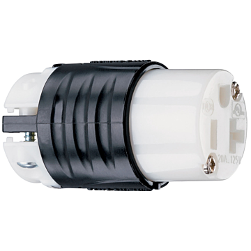 20A, 125V Extra-Hard Use Spec-Grade Connector, Black and White