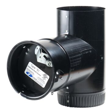 Selkirk 5 in Black Stove Draft Control