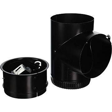 Selkirk 6 in Black Stove Draft Control