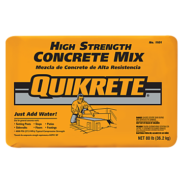 QUIKRETE® 1101-80 80 lb Bag Gray to Gray-Brown Concrete Mix