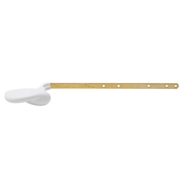 FLUIDMASTER Fluidmaster 684 Universal Toilet Tank Lever in White with Brass Arm