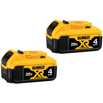 DEWALT 20V MAX* XR Battery, 4.0-Ah, 2-Pack