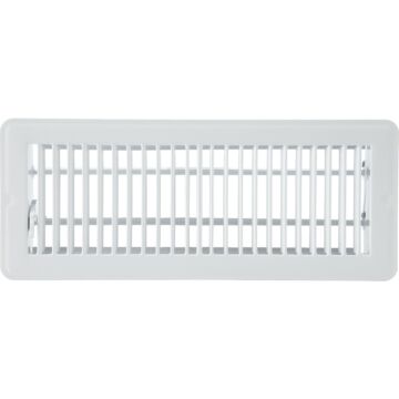 Imperial Steel Floor Register (White) 4 in. x 12 in.