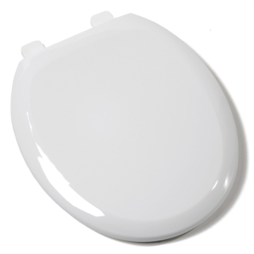 Jones Stephens EZ Close® Premium Plastic Seat, White, Round Closed Front with Cover