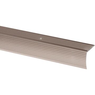 M-D Building Products 1-1/8 In. X 1-1/8 In. X 36 In. Pewter Aluminum Stair Edging w/ Screw Nails