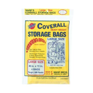 Warp's Coverall 40 In. x 72 In. Heavyweight Storage Bag (4-Count)