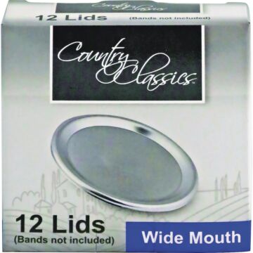 Country Classics Wide Mouth Canning Jar Lids (12-Count)