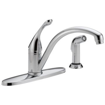 Delta Faucet Delta Collins™: Single Handle Kitchen Faucet With Spray - Single Handle Lever - Chrome